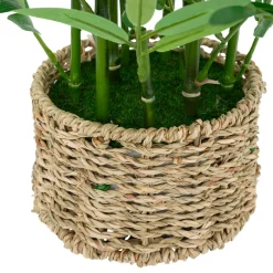 Plante Artificielle|Atmosphera, cru017dateur d'intu017drieur Plante artificielle en pot tressé (H46 cm) Bambou Ly Vert