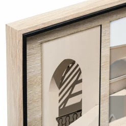 Toile, Cadre, Déco Murale|ATMOSPHERA Pêle-mêle mural 5 photos (H32 cm) Ewen naturel Bois