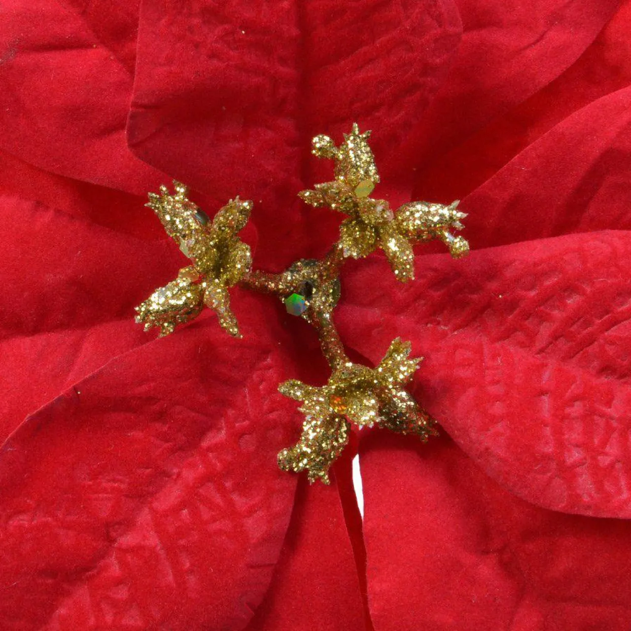 Décoration De Sapin|KAEMINGK Poinsettia de Noël Giana sur clip (D26 cm) Rouge