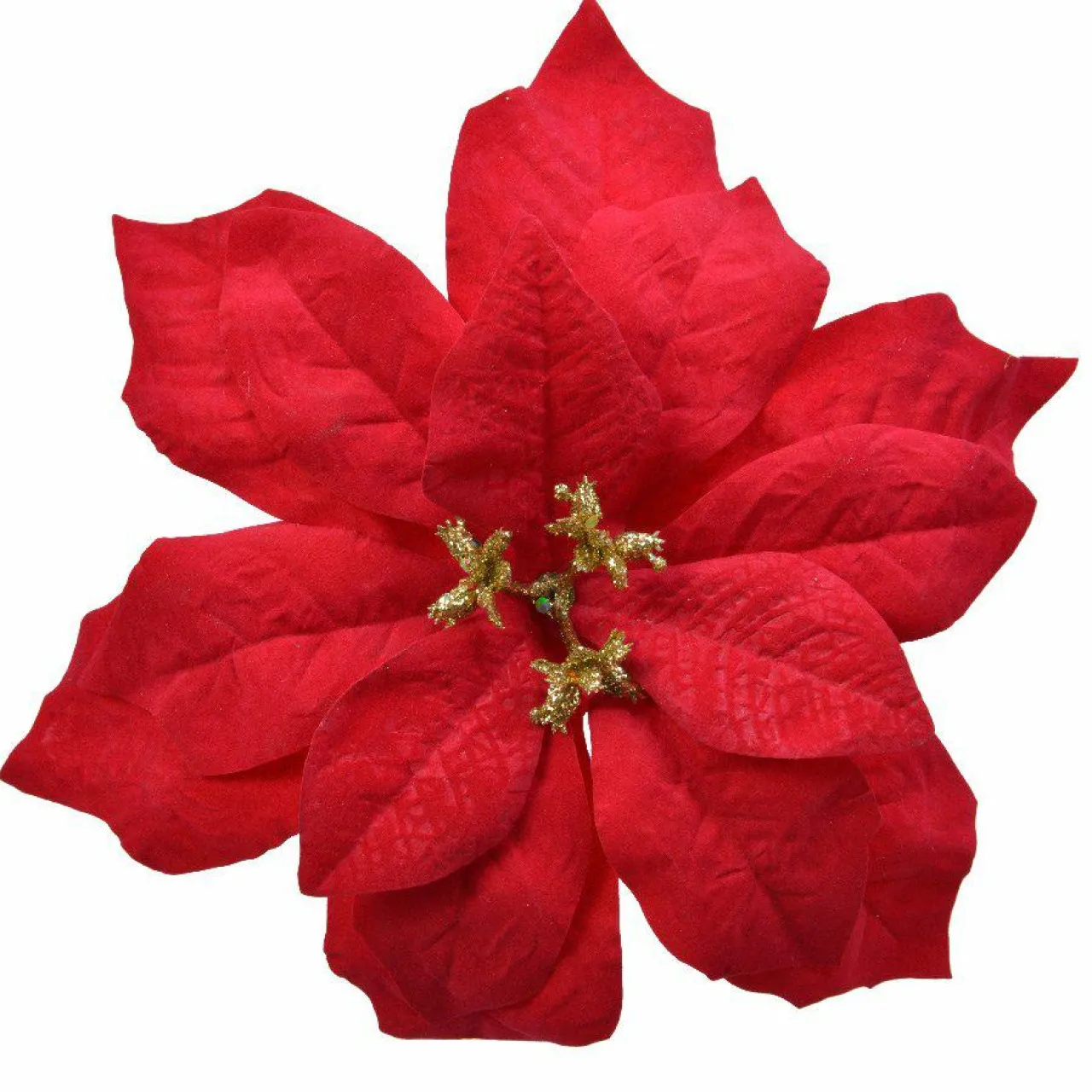 Décoration De Sapin|KAEMINGK Poinsettia de Noël Giana sur clip (D26 cm) Rouge