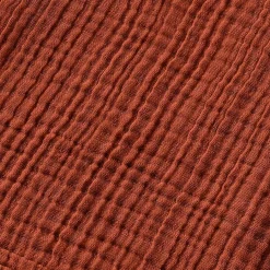 Coussin Et Plaid Enfant|Coussin Et Plaid Enfant|EMINZA Poncho de bain enfant gaze de coton 6/10 ans Gaïa Terracotta