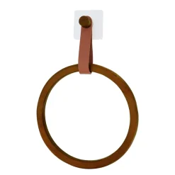 Rangement Salle De Bain|TENDANCE Porte serviette adhésif arrondi (D21 cm) Season Color Ambre