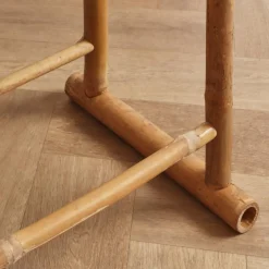 Rangement Salle De Bain|TENDANCE Porte serviette canne de bambou 2 niveaux (H105 cm) Hanoï Naturel