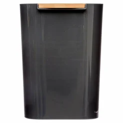Accessoire Salle De Bain|ATMOSPHERA Poubelle en bambou (H24 cm) Baltik Noir