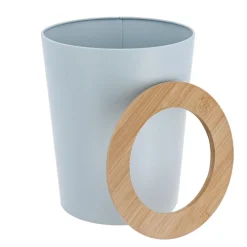 Accessoire Salle De Bain|TENDANCE Poubelle salle de bain 5L Purebamboo Bleu clair