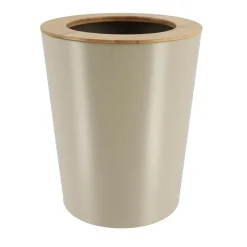 Accessoire Salle De Bain|TENDANCE Poubelle salle de bain 5L Purebamboo Taupe