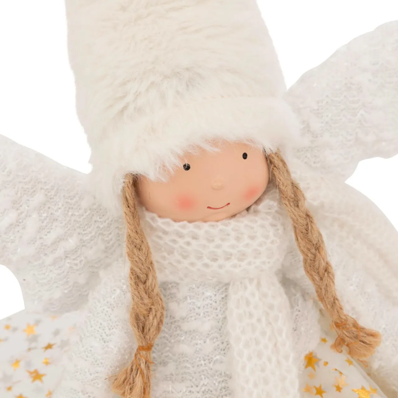 Père Noël, Animaux Et Personnage|JJA Poupée de Noël (H56 cm) Sweet Angel et doré Blanc