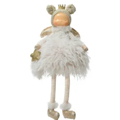 Père Noël, Animaux Et Personnage|KAEMINGK Poupée fillette fait main (H52 cm) Emma Plumette Beige