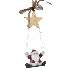 Décoration De Sapin|KAEMINGK Père Noël à suspendre (H13 cm) Volant Multicolore