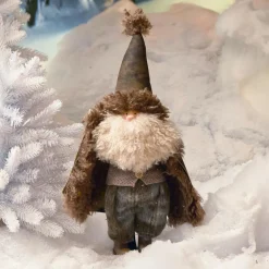 Père Noël, Animaux Et Personnage|KAEMINGK Père Noël déco traditionnel (H45 cm) Georges barbe blanche Marron