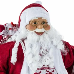 Personnage, Objet Grand Format|Père Noël, Animaux Et Personnage|Feeric Lights & Christmas Père Noël déco Traditionnel (H123 cm) Donatien Rouge