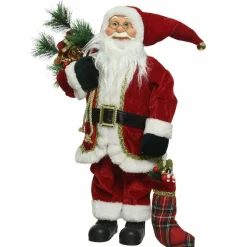 Père Noël, Animaux Et Personnage|KAEMINGK Père Noël déco Traditionnel (H45 cm) Santa Claus Rouge