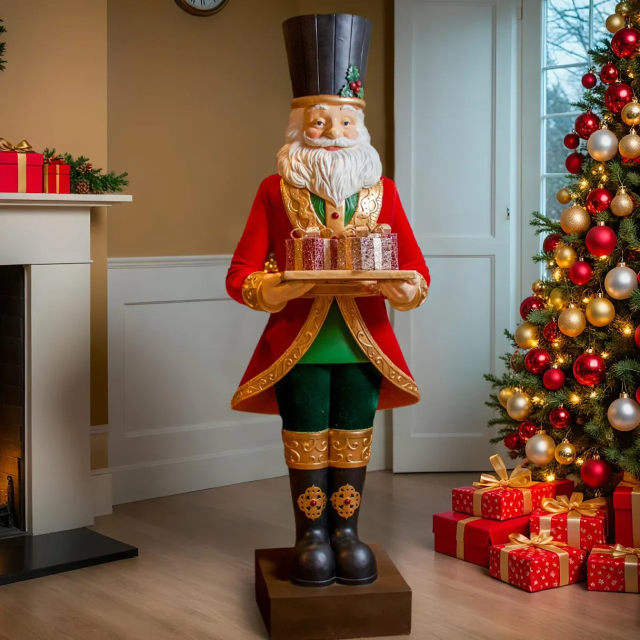 Personnage, Objet Grand Format|Père Noël, Animaux Et Personnage|EMINZA Père Noël Géant (H175 cm) Gabriel costumé Rouge