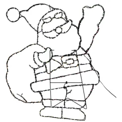 Déco Et Objet Lumineux|KOOPMAN Père Noël lumineux 321 LED (H70 cm) Néon effet flash Multicolore