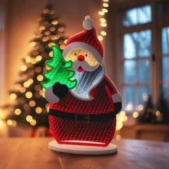 Père Noël, Animaux Et Personnage|Déco Et Objet Lumineux|KAEMINGK Père Noël lumineux 215 LED (H40 cm) Infinity Multicolore