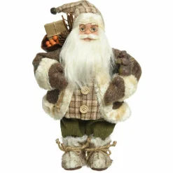 Père Noël, Animaux Et Personnage|KAEMINGK Père Noël traditionnel (H30 cm) et son écureuil Marron