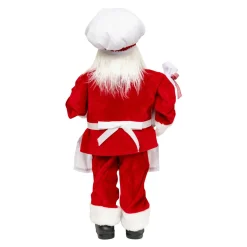 Père Noël, Animaux Et Personnage|JJA Père Noël traditionnel (H60 cm) Gautier le cuisinier Rouge