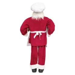 Personnage, Objet Grand Format|Père Noël, Animaux Et Personnage|JJA Père Noël traditionnel (H120 cm) Gautier le cuisinier Rouge