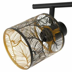 Applique|OSTARIA Rampe de spot 2 abat-jours (L35 cm) Calathea Noir