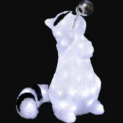 Déco Et Objet Lumineux|Feeric Lights & Christmas Raton laveur lumineux 60 LED (H40 cm) Marcel Blanc froid