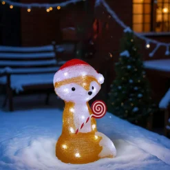 Déco Et Objet Lumineux|JJA Renard lumineux solaire 30 LED (H30 cm) Edgar Marron