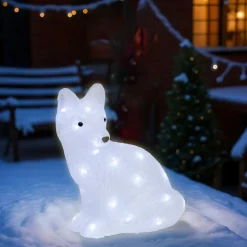 Déco Et Objet Lumineux|JJA Renard lumineux solaire 40 LED (H40 cm) Yuki froid Blanc