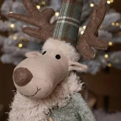 Père Noël, Animaux Et Personnage|KAEMINGK Renne de Noël debout (H82 cm) Monsieur Chic Beige