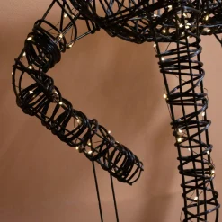 Personnage, Objet Grand Format|Déco Et Objet Lumineux|EMINZA Renne lumineux 360 Micro LED (H124 cm) Glenn résine tressée Brun Blanc chaud Marron