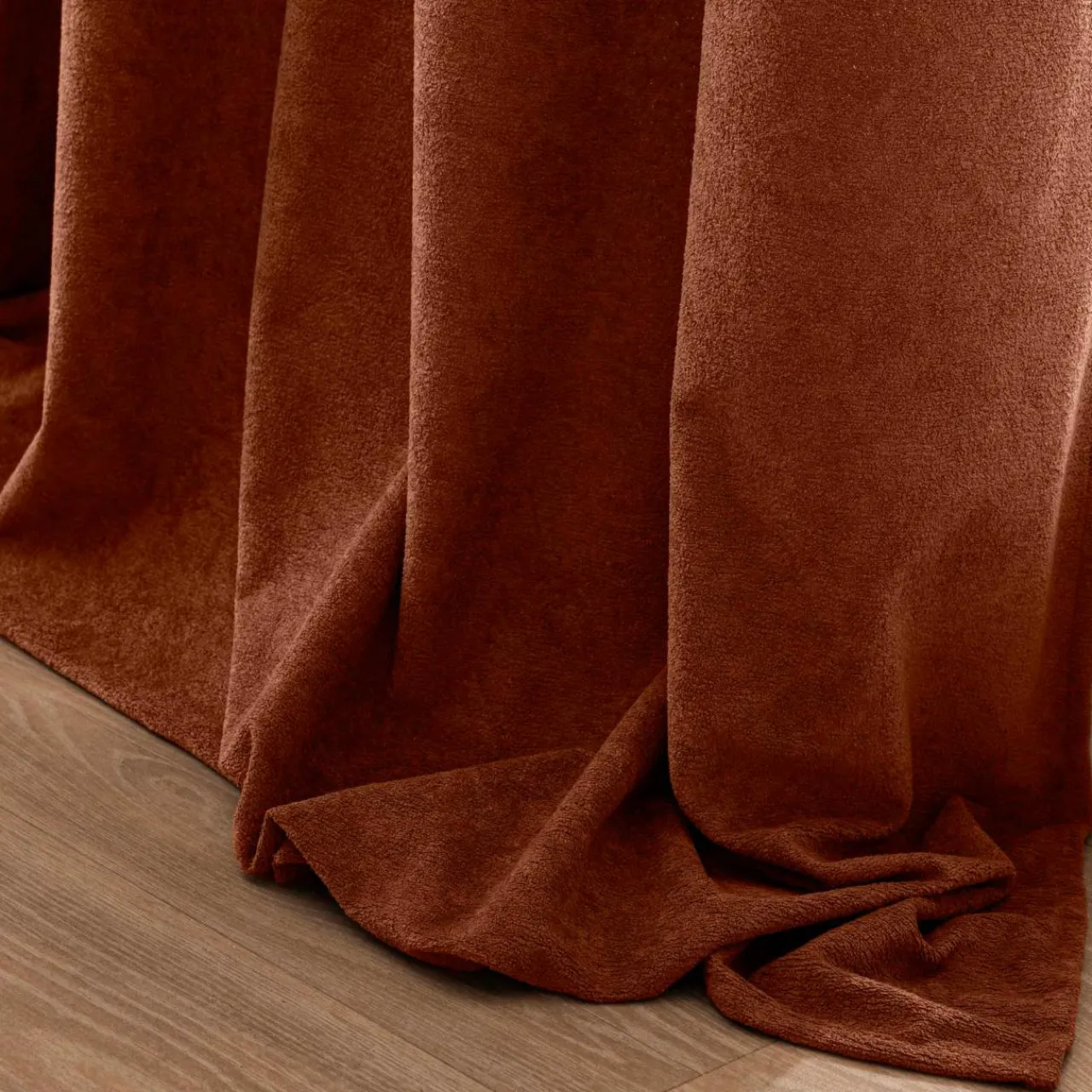 Rideau|douceur d'intu017drieur Rideau bouclette (140 x 260 cm) Winona Terracotta