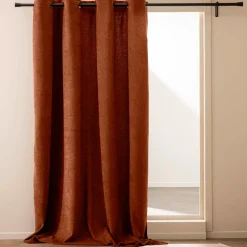 Rideau|douceur d'intu017drieur Rideau bouclette (140 x 260 cm) Winona Terracotta