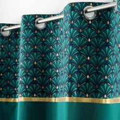 Rideau|DOUCEUR D'INTERIEUR Rideau coton (140 x 240 cm) Artchic Bleu canard