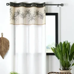 Rideau|LOVELY CASA Rideau coton (140 x 260 cm) Bako Beige