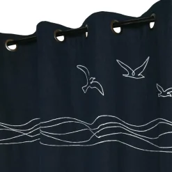 Rideau|STOF Rideau coton (140 x 260 cm) Bordemer Bleu marine