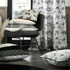 Rideau|LOVELY CASA Rideau coton (135 x 250 cm) Haussmann Gris