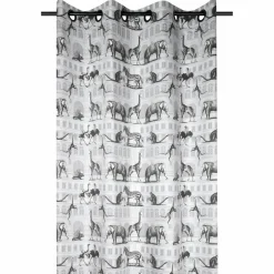 Rideau|LOVELY CASA Rideau coton (135 x 250 cm) Haussmann Gris