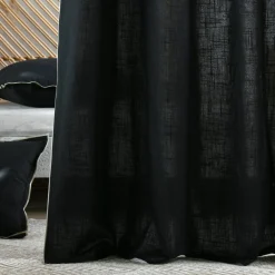 Rideau|STOF Rideau coton (140 x 260 cm) Helios Noir