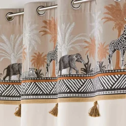 Rideau|DOUCEUR D'INTERIEUR Rideau coton (140 x 240 cm) Kenya lodge Taupe