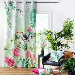 Rideau|DOUCEUR D'INTERIEUR Rideau coton (140 x 260 cm) Louisiane Vert