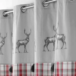 Rideau|EMINZA Rideau coton (140 x 240 cm) Megeve Rouge