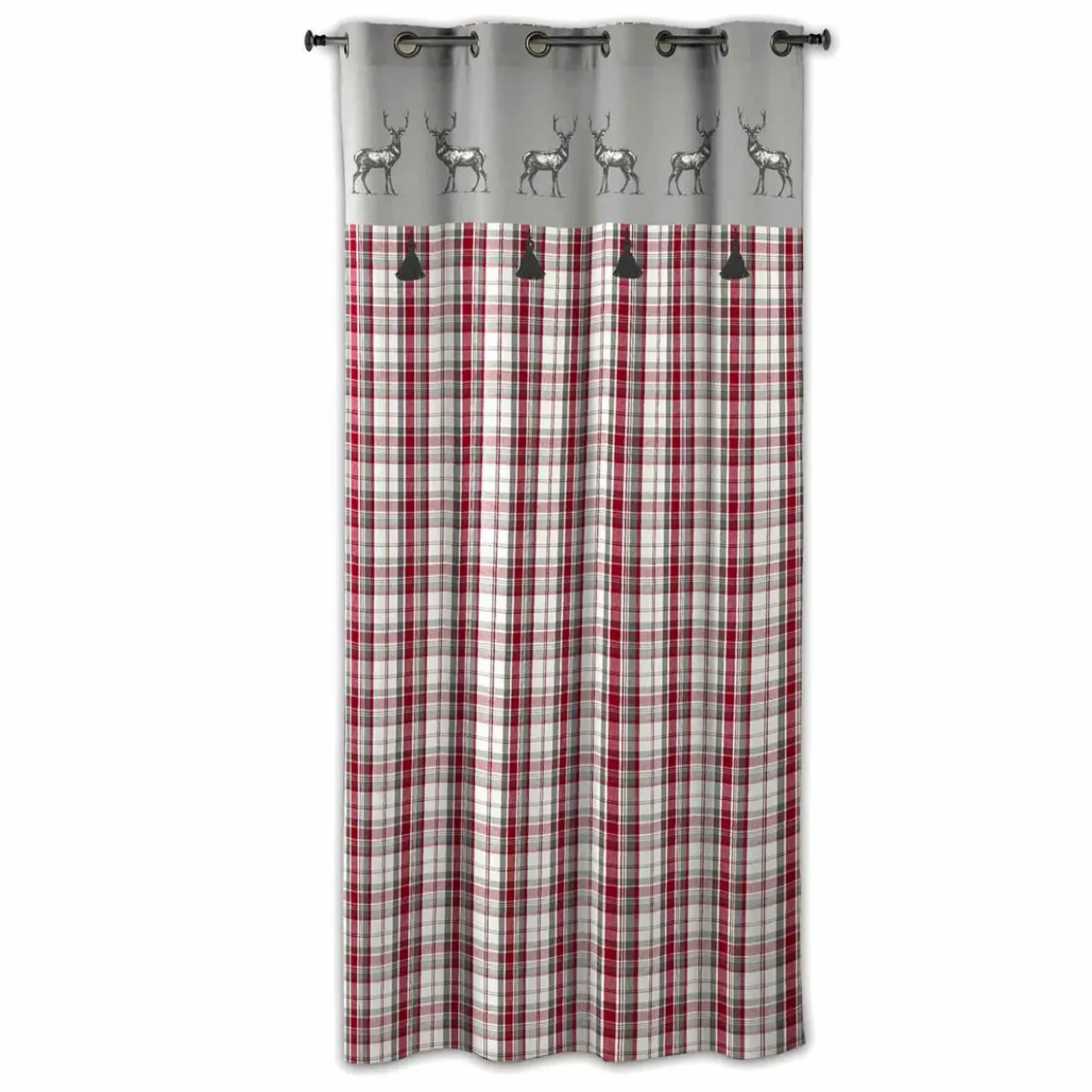 Rideau|EMINZA Rideau coton (140 x 240 cm) Megeve Rouge