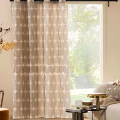 Rideau|douceur d'intu017drieur Rideau coton (140 x 240 cm) Ondine Noir