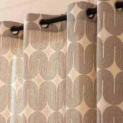 Rideau|douceur d'intu017drieur Rideau coton (140 x 240 cm) Ondine Noir