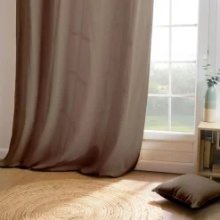 Rideau|EMINZA Rideau coton (140 x 260 cm) Pixel Taupe