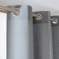 Rideau|EMINZA Rideau coton (140 x 260 cm) Pixel Gris