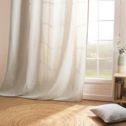 Rideau|EMINZA Rideau coton (140 x 260 cm) Pixel Beige