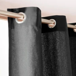 Rideau|EMINZA Rideau coton (140 x 260 cm) Pixel Gris Anthracite