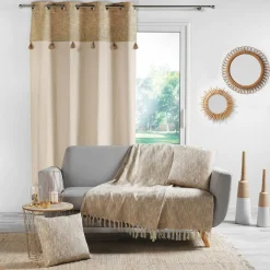 Rideau|DOUCEUR D'INTERIEUR Rideau coton (140 x 240 cm) Sultan Ecru