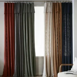 Rideau|L'EFFET PAPILLON Rideau coton ajustable (140 x max 270 cm) Sixtine Gris ardoise Gris foncé