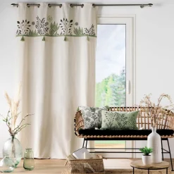 Rideau|DOUCEUR D'INTERIEUR Rideau coton recyclé (140 x 240 cm) Suzanne Vert