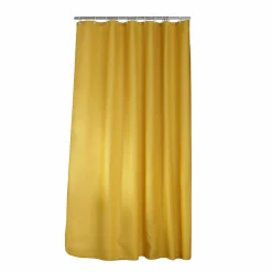 Accessoire Salle De Bain|Rideau De Douche|douceur d'intu017drieur Rideau de douche effet tissé à anneaux (180 x 200 cm) Quartz Jaune ocre